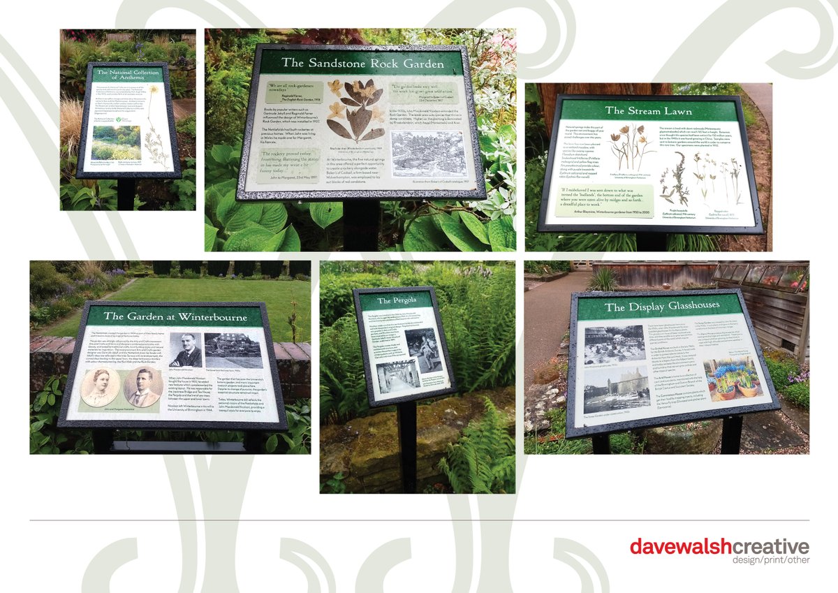 A pleasure to work with @archivewhg @winterbournehg on their latest interpretation panels throughout the grounds of #WinterbourneHouseAndGarden #design #print #interpretation