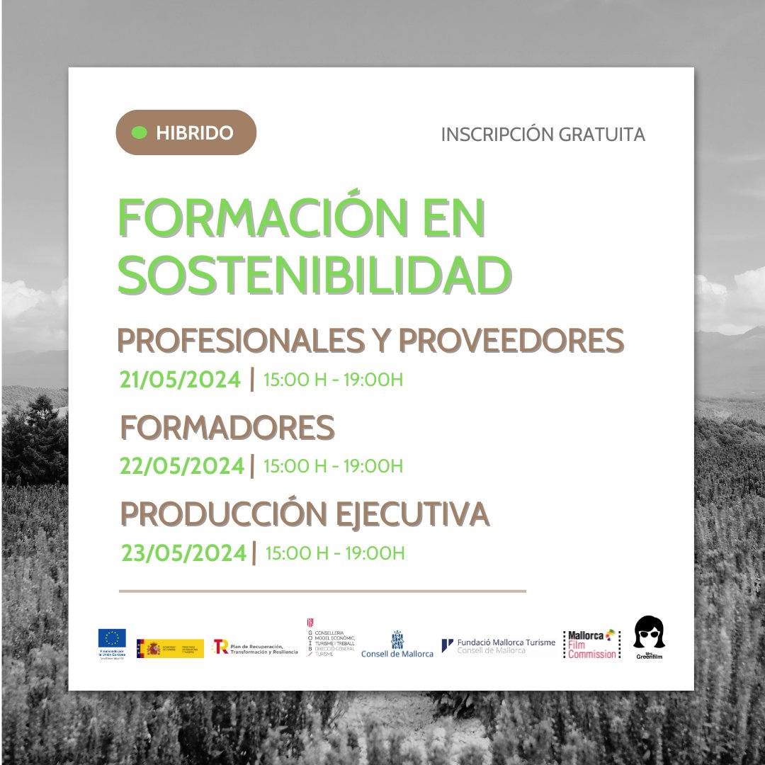 ¡No te pierdas las formaciones HÍBRIDAS en #sostenibilidad de la semana que viene!

Veremos:
💚Impactos de la #IndustriaAudiovisual
💚Estándares actuales
💚El plan de sostenibilidad
💚Calcular los costes de un rodaje + sostenible

¡Inscripción gratuita! 👇
docs.google.com/forms/d/e/1FAI…