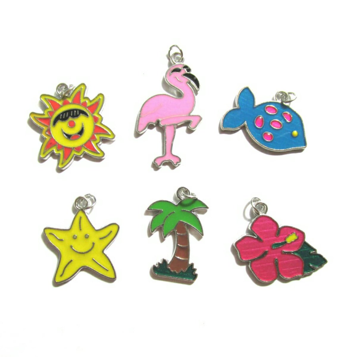 Florida Summer Charms | Pink Flamingo | Palm Tree Charms | Sun Charms | Hibiscus Flower Charms tuppu.net/c79bc5e4 #aromatheraphy #Warehouse1711 #candleoils #glitter #candlemaker #handmadecandles #dtftransfers #explorepage #JewelryCharms