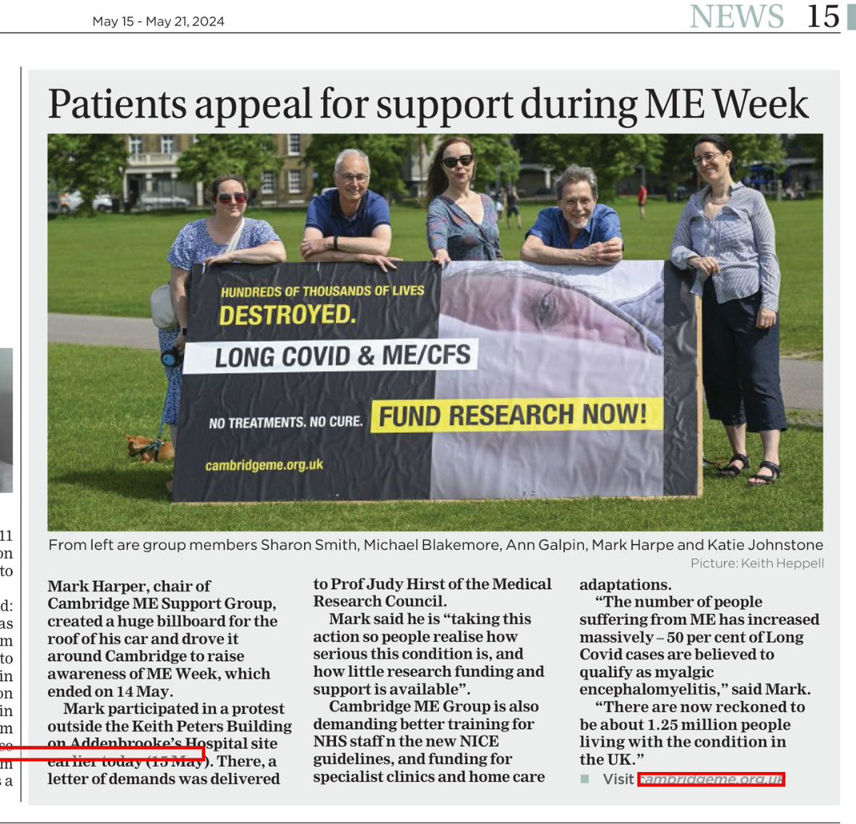 Thanks @CambridgeIndy for publishing this. Thanks also to the many very sick #pwme who risked their health to help with these demos.