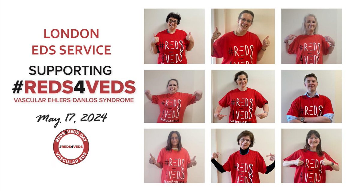 Great support from the EDS Service London team on #REDS4VEDS Day! 📷Raising awareness of #vascularEDS #vEDS #RareGeneticDisorder