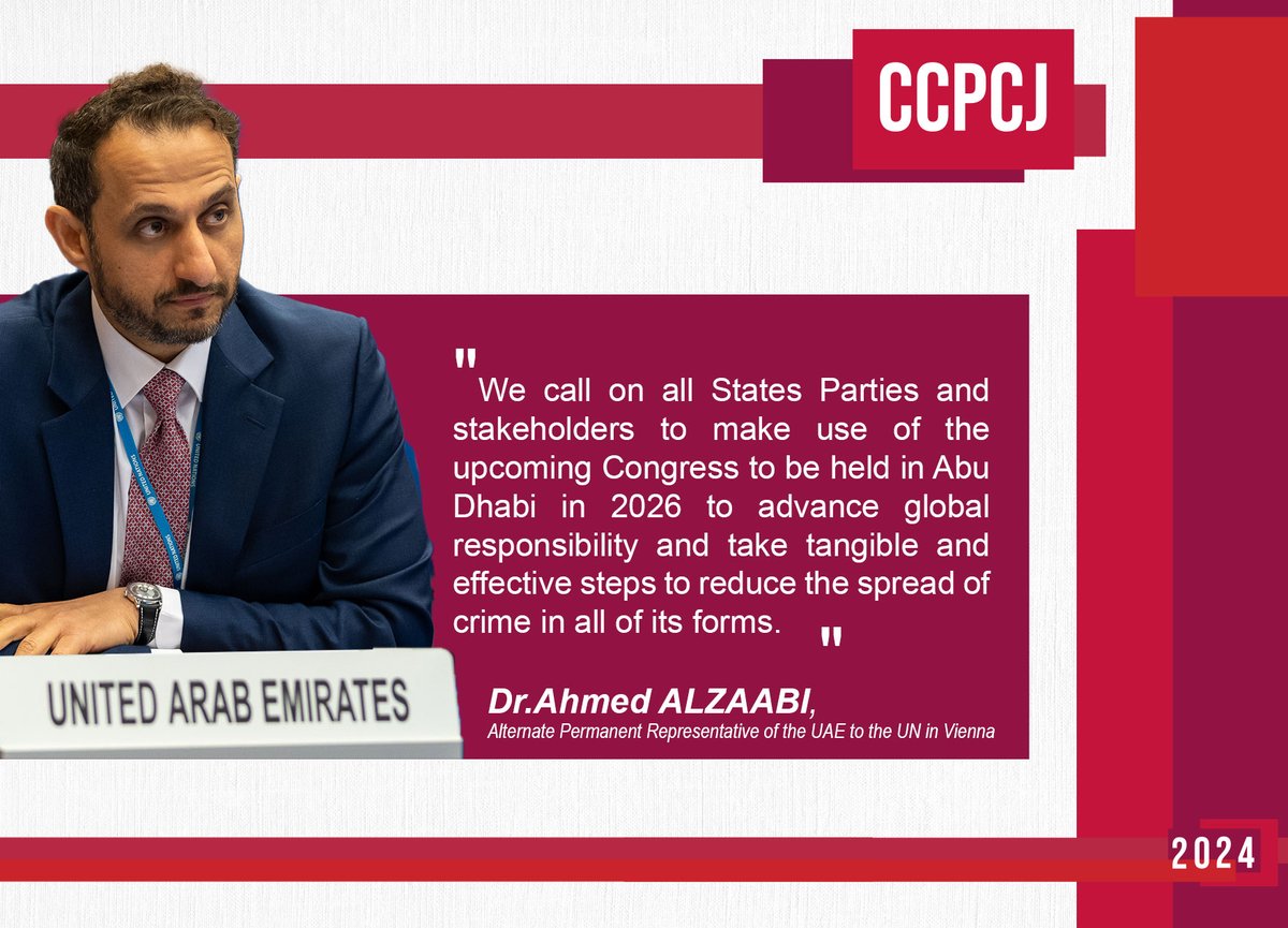 The #15thCrimeCongress to be held in Abu Dhabi, the United Arab Emirates, from 25 to 30 April 2026, comes at a critical point, ahead of the review of the 2030 Agenda for Sustainable Development.