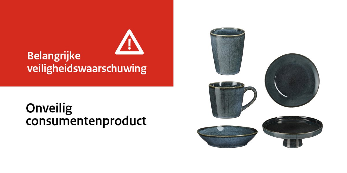 Veiligheidswaarschuwing Racco Servies blauw. Edelman B.V. waarschuwt hiervoor. Het product bevat teveel #kobalt dat schadelijk is voor de gezondheid. Gebruik de producten niet. edelman.eu/nl/safety-info…