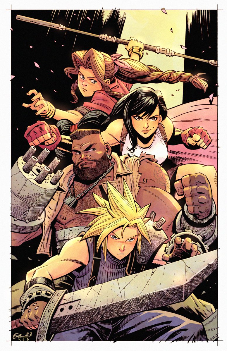 Coloring this has been really fun!!!! Wonderful lineart by @POP_MYTH ! #finalfantasy7