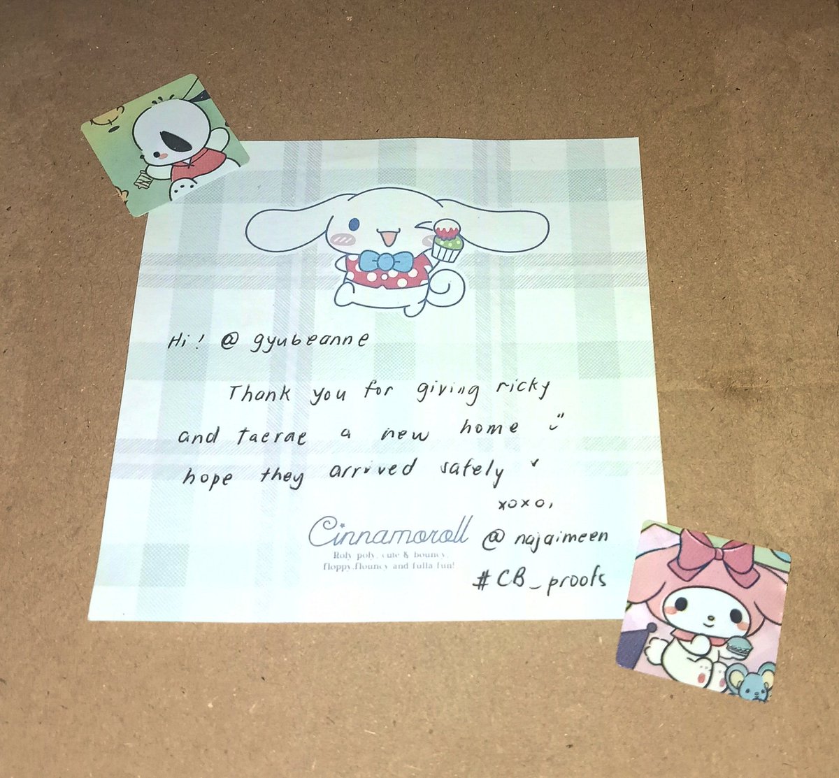 gyubeanne's tweet photo. ΰ³ - #CB_proofs
π - #annesmails
π β’ π²ΰ£ͺ β π― : hi po @najaimeen ! rirae arrived safely na po to me T^T tysm po for the secure and cute packaging as well sa freebies po :') vv well appreciated po huhu til our next po ! β‘ - https://t.co/HUNJmnlxAA