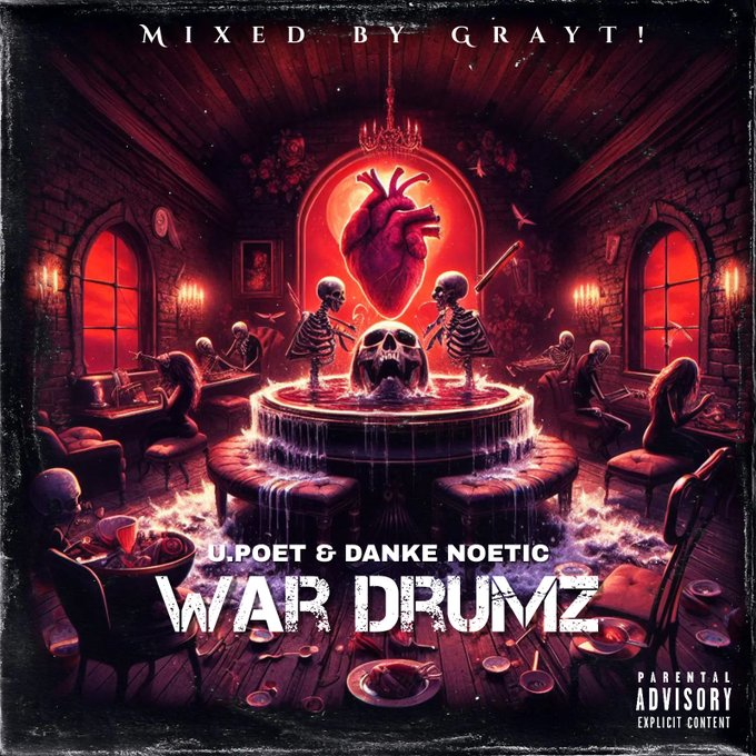 GrayT! presents U.Poet x Danke Noetic: War Drumz Mixtape Vol. 1 feat by Lord Luminous, FellPeepz, Stanley Ipkins, Emac Vernacular Press Link 2 Hear soundcloud.com/u-poet-officia…