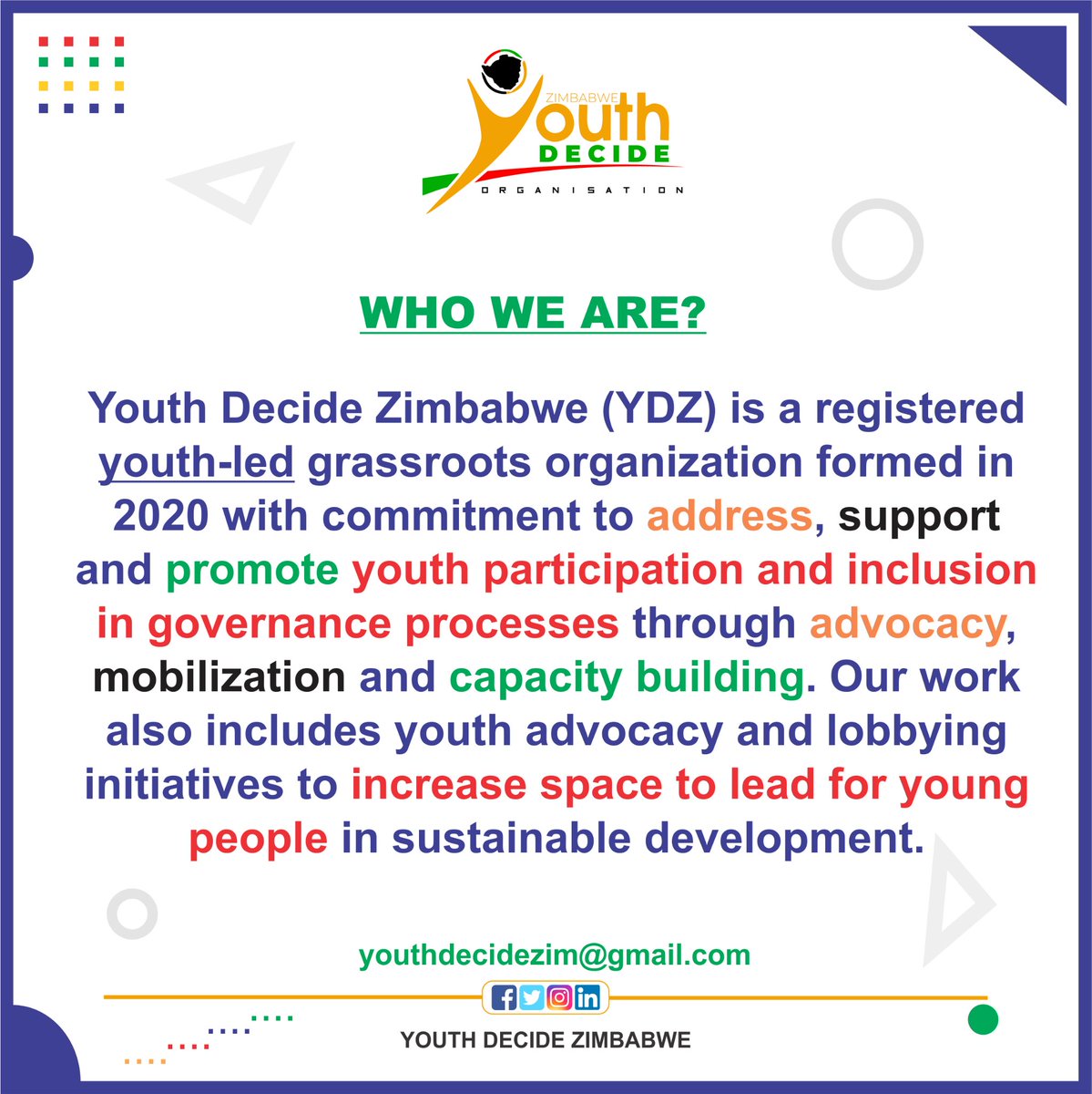 Empowering the future leaders of Zimbabwe to create a positive change! 🌟🇿🇼 Together, we're shaping a brighter tomorrow. #YouthDecideZimbabwe #YouthEmpowerment #YouthinGovernance .@SwissEmbZim @weleadteam @ZIMCODD1