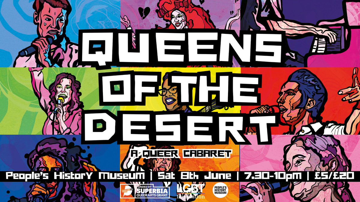 Superbia (@superbiamcr) on Twitter photo Our friends at <a href="/tobeeprod/">To Bee Productions</a> are thrilled to announce their most captivating cabaret yet: "Queens of the Desert, a Queer Cabaret" @ People's History Museum!
Expect a fusion of storytelling, music, drag, poetry, spoken word & unforgettable performances 🎊
superbia.org.uk/events/queens-… ✨ Our friends at <a href="/tobeeprod/">To Bee Productions</a> are thrilled to announce their most captivating cabaret yet: "Queens of the Desert, a Queer Cabaret" @ People's History Museum!
Expect a fusion of storytelling, music, drag, poetry, spoken word & unforgettable performances 🎊
superbia.org.uk/events/queens-… ✨