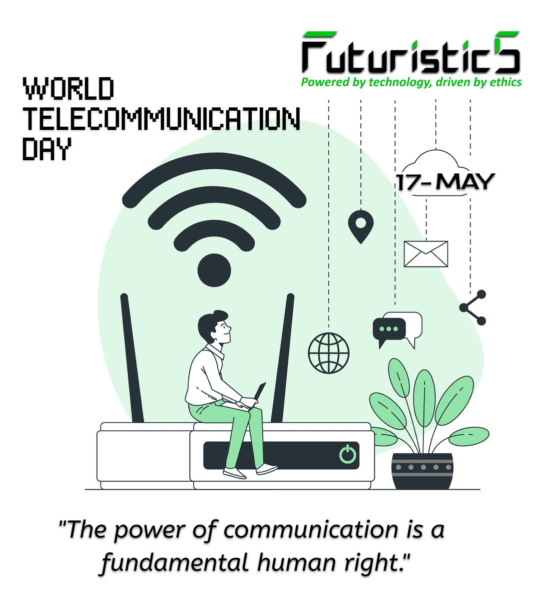 Connecting the world through the power of communication.

Happy #WorldTelecommunicationDay! 🌐📞

Communicate your IT needs today & get them fulfilled by our expert team.

#StayConnected #TelecomDay #ITSolutions #Futuristic5 #India #Pune #ServiceProviders