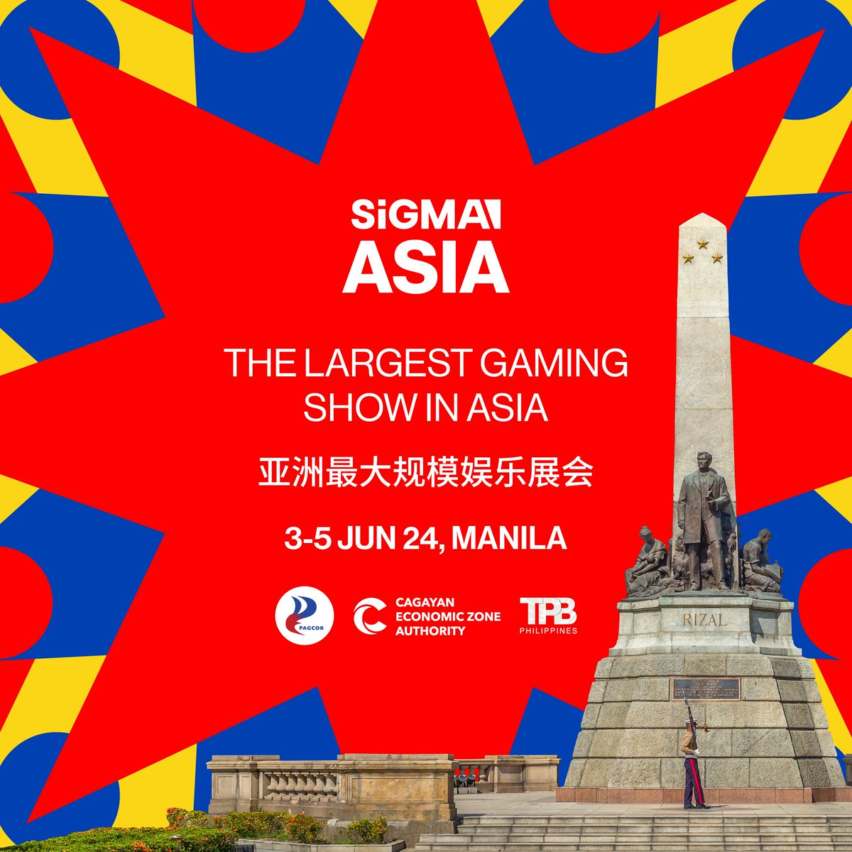 SiGMA Asia is on its way! 🔥 Endorsed by @pagcorph, CEZA and @philippines_tpb, this year's SiGMA Asia promises to be epic! 🤩 🏆 SiGMA Awards 🎤 SiGMA Startup Pitch 🥊 Centurion MMA Fight 🎉 SiGMA Official Party Grab your ticket: hubs.la/Q02xx95T0 #SiGMA2024 #SiGMAAsia