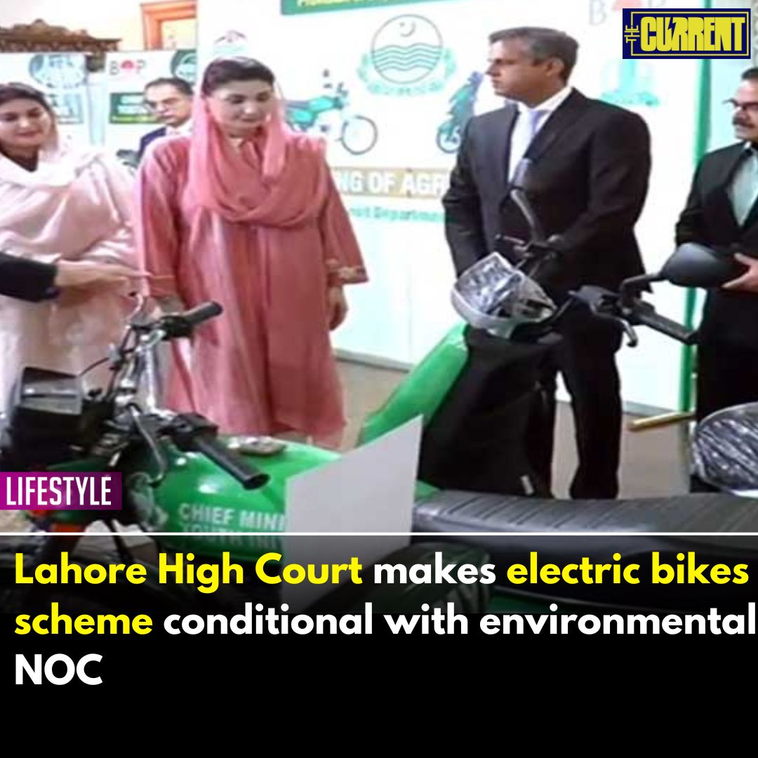 LHC has made the scheme of distribution of electric bikes among students conditional to obtaining an environmental NOC.

To know more about the proceedings of the hearing, head over to thecurrent.pk

#thecurrent #electricbikescheme

thecurrent.pk/lahore-high-co…