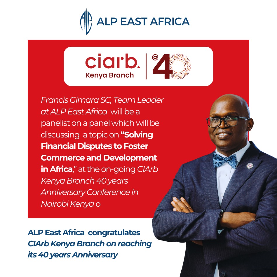Our Team Leader @FGimara will be part of the distinguished panelists set to discuss a topic on 'Solving Financial Disputes to foster commerce and Development in Africa' at the ongoing @CIArbKenya 40 years Anniversary Conference in Nairobi, Kenya. @ALPNigeria