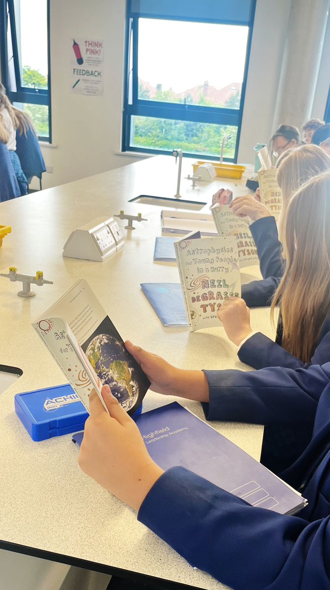 Each year, students in science dive into our Star Science Reader books. Here are year 7 reading Neil DeGrasse Tyson's 'Astrophysics for Young People in a Hurry'. #LeadingMyLearning #BeFocused #BeYourBest