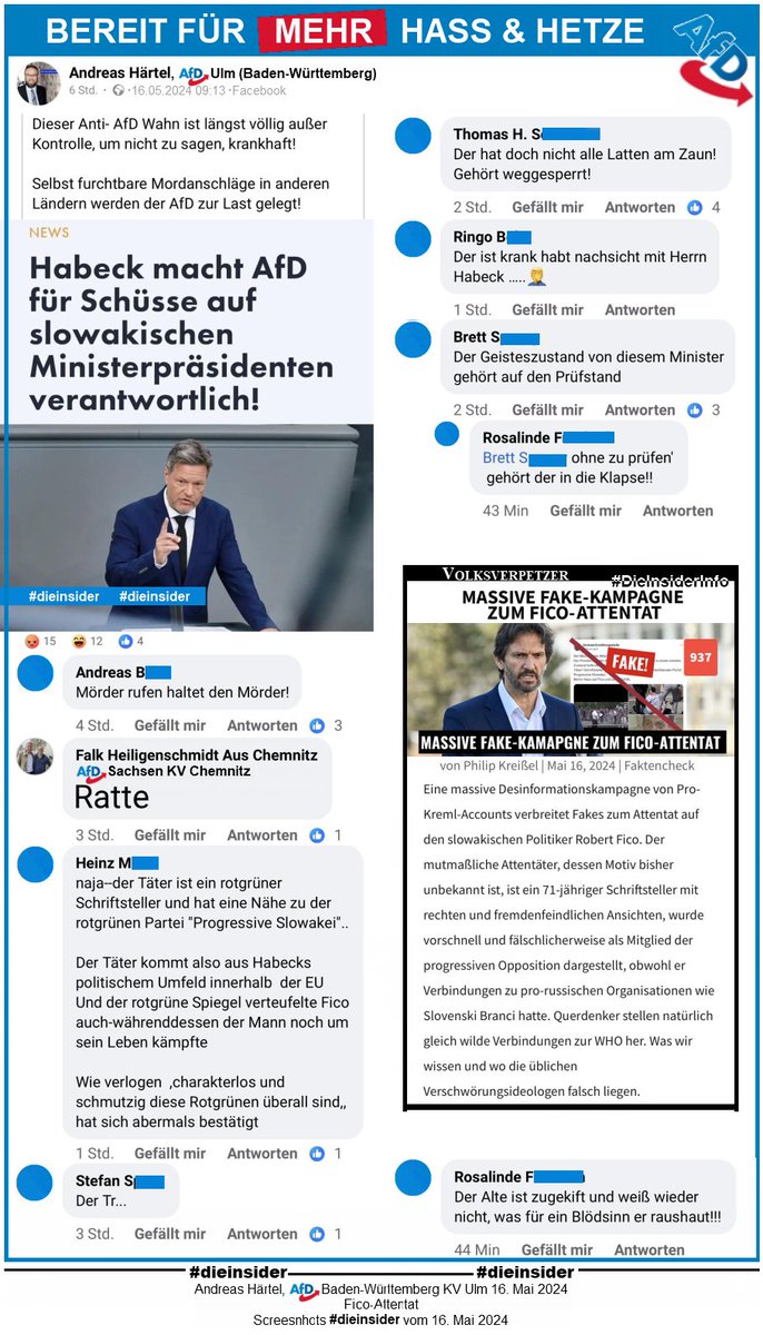 Was hier außer Kontrolle ist, sind die Desinformationen und Beleidigungen der #AfDer. #LautGegenRechts #NiemalsAfD #Fico #RobertHabeck @Volksverpetzer #WirSindDieBrandmauer #GemeinsamGegenHass #DieInsider volksverpetzer.de/faktencheck/fa…