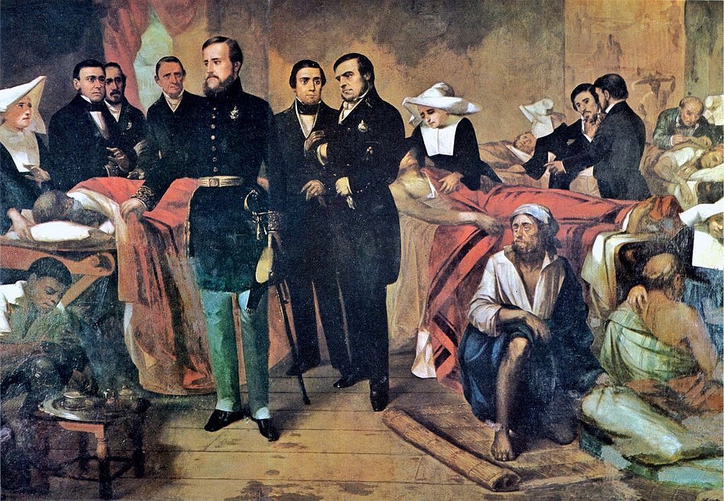 Emperor Pedro II of Brazil visiting people with cholera in 1855. #histmed #historyofmedicine #pastmedicalhistory