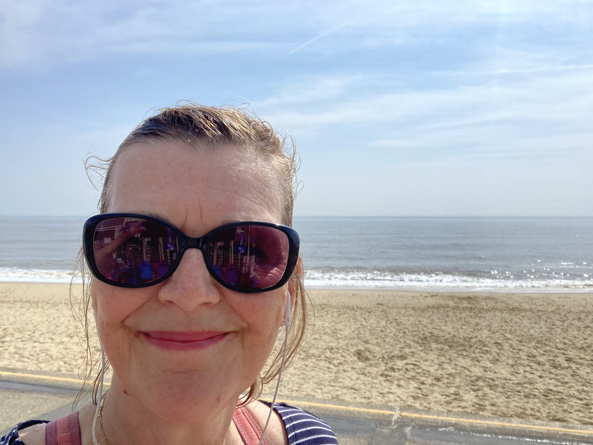 6k run in glorious sunshine . Slow, but I don’t care, just so grateful I can actually run this far after ligament damage .  #raceforlife training underway , #Southwold #Suffolk #griefbuster #widow