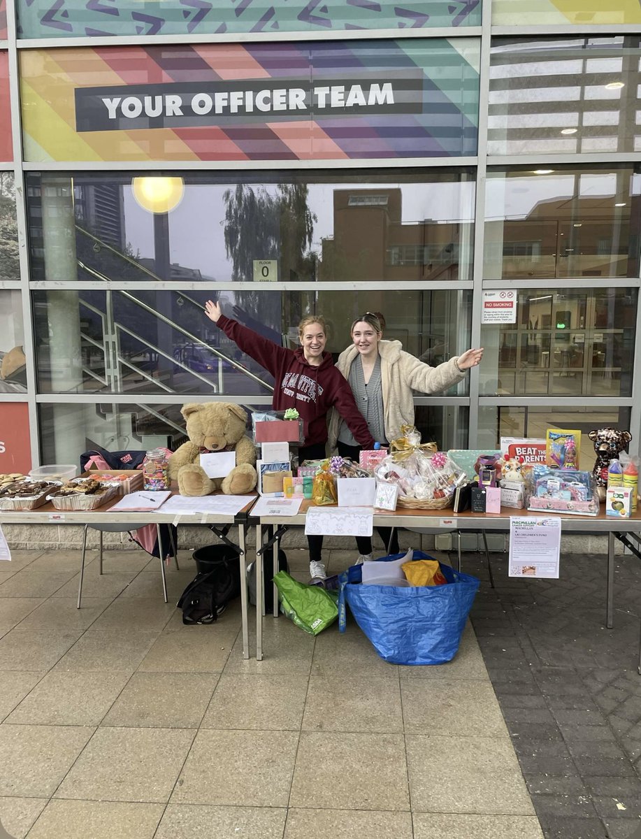 Well done student nurse Lilly King who organised fundraising stalls early this month at @dmuleicester (DMU) and the LRI to raise money for our Children's Hospital & @macmillancancer Charity. The stalls were a success with a raffle at the hospital & a bake sale which raised £450