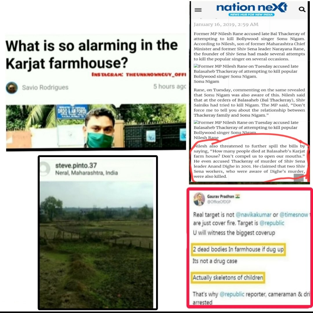 📌Y AnujK (Republic Tv reporter) ws illegally arrested &Jailed 4 reporting outside Ex CM farm🏠? 📌Y Members of Anti Terrorist Squad were mde to Interrogate Anuj in lockup? 📌Does dis not prove UT is hiding something big in KARJAT? @CBIHeadquarters Toolkit Mastermind In SSR Case