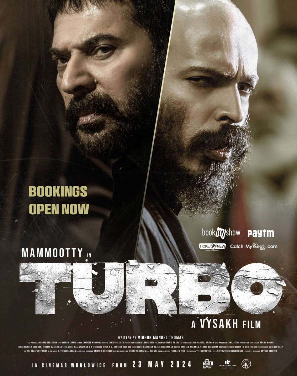 #Turbo Advance Bookings Open Now !

In Cinemas Worldwide from May 23 , 2024

#TurboFromMay23 #Mammootty @mammukka @TurboTheFilm  @DQsWayfarerFilm @SamadTruth @Truthglobalofcl