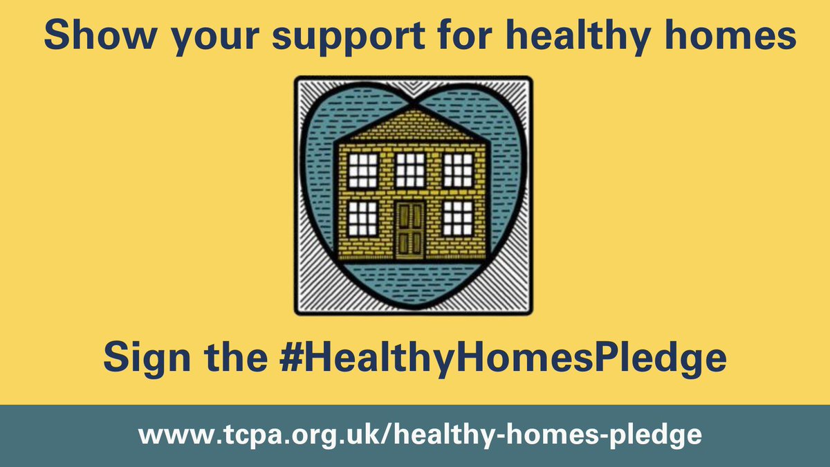 We are proud to support @theTCPA #HealthyHomesPledge because we believe that every citizen has the right to a healthy, affordable and secure home in a healthy environment. Sign the Healthy Homes Pledge today: tcpa.org.uk/healthy-homes-…