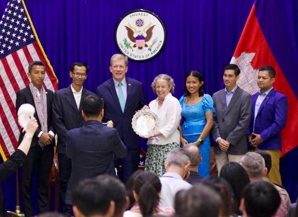 U.S. Chief of Mission Cambodia (@usambcambodia) on Twitter photo An amazing celebration with the <a href="/USEmbPhnomPenh/">U.S. Embassy Cambodia</a> mission community. It was such an honor working with this talented cast for five years. The U.S.-Cambodia relationship remains in good hands. An amazing celebration with the <a href="/USEmbPhnomPenh/">U.S. Embassy Cambodia</a> mission community. It was such an honor working with this talented cast for five years. The U.S.-Cambodia relationship remains in good hands.