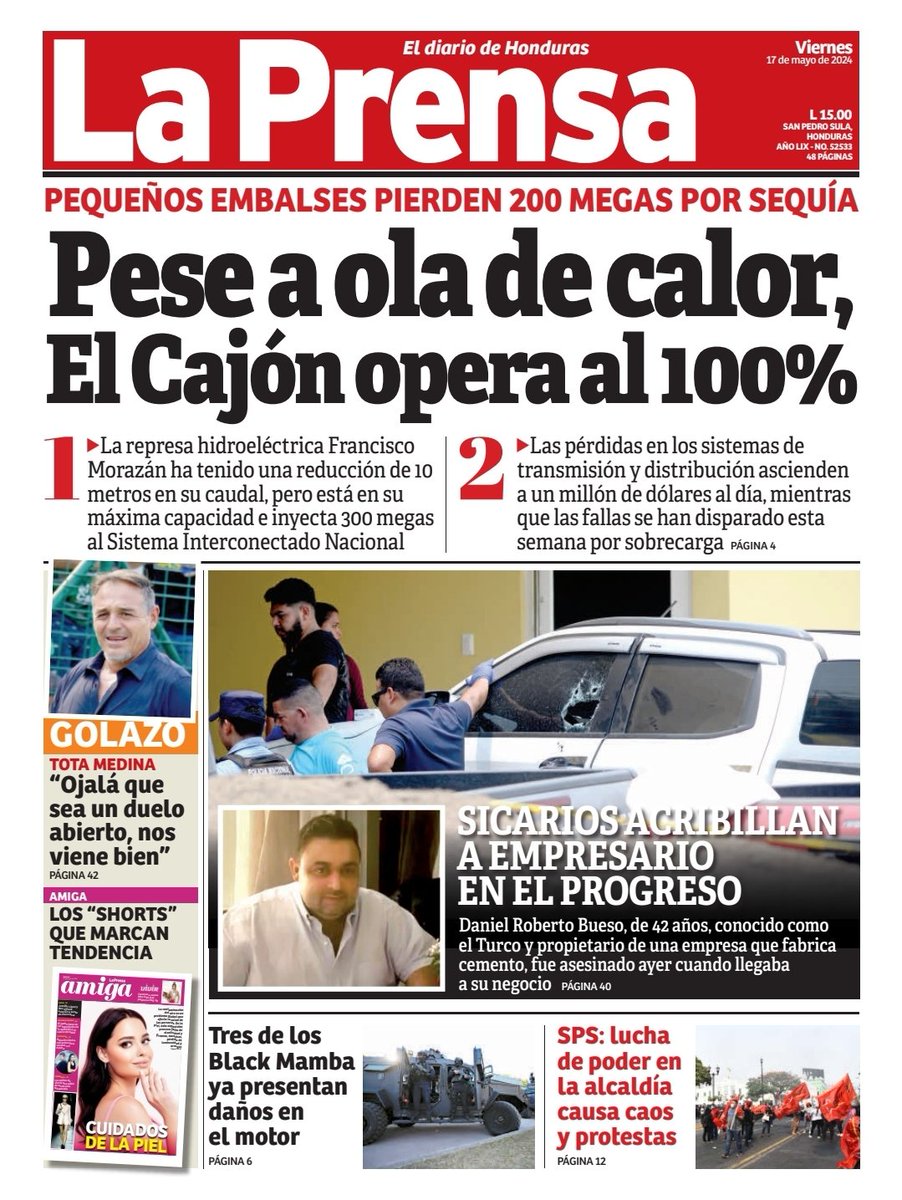 Hondurasbig's tweet photo. 🇭🇳 ���#𝐇𝐨𝐧𝐝𝐮𝐫𝐚𝐬
🗓 │#𝐌𝐚𝐲𝐨 𝟏𝟕—𝟐𝟎𝟐𝟒
📰 │#𝐏𝐨𝐫𝐭𝐚𝐝𝐚𝐬 de los principales #𝐌𝐞𝐝𝐢𝐨𝐬𝐃𝐞𝐈𝐧𝐟𝐨𝐫𝐦𝐚𝐜𝐢ó𝐧 

#𝐃𝐢𝐨𝐬𝐁𝐞𝐧𝐝𝐢𝐠𝐚𝐀𝐇𝐨𝐧𝐝𝐮𝐫𝐚𝐬 🙏
#𝐅𝐞𝐥𝐢𝐳𝐕𝐢𝐞𝐫𝐧𝐞𝐬𝐀𝐓𝐨𝐝𝐨𝐬                            

🧵___ https://t.co/aIvk0ilRKR