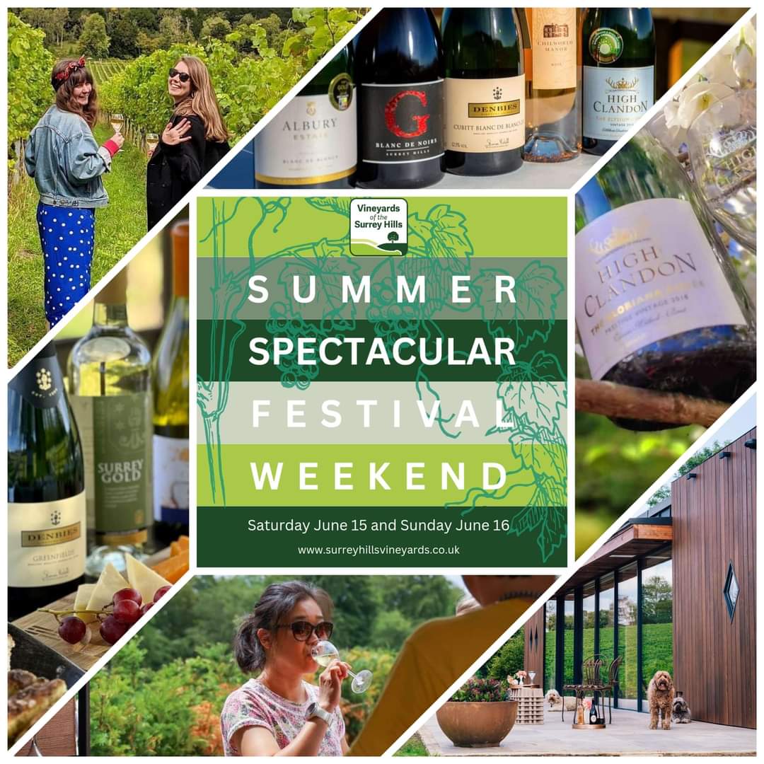 There's just one month to go until our Summer Spectacular festival weekend, which marks the start of #EnglishWineWeek - and there are even more reasons to celebrate this year! surreyhillsvineyards.co.uk/summer-spectac… 🍇🍾🥂