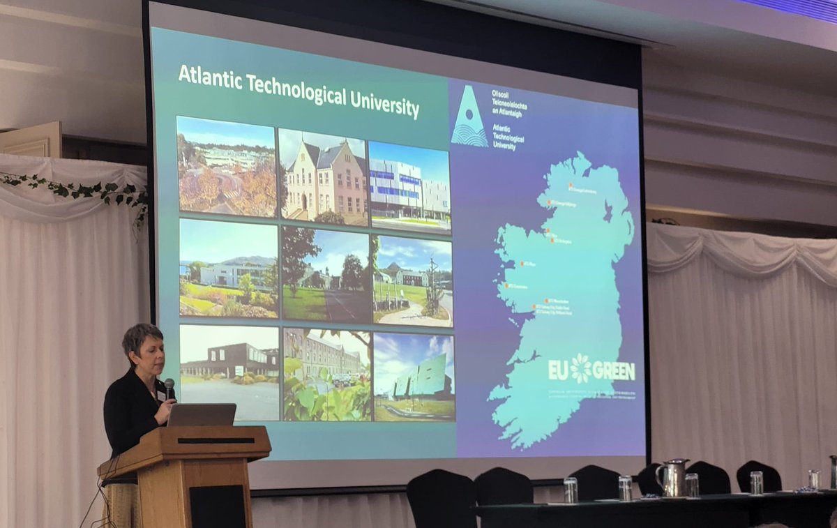 Dr Orla Flynn, president of ATU, presented at the 'West on Track' conference at Radisson Blu Hotel in Sligo, emphasising the importance of infrastructure for developing 3rd-level education and sustainable connectivity between ATU campuses. @WestOnTrackIRL @OFlynnATU
#AtlanticTU