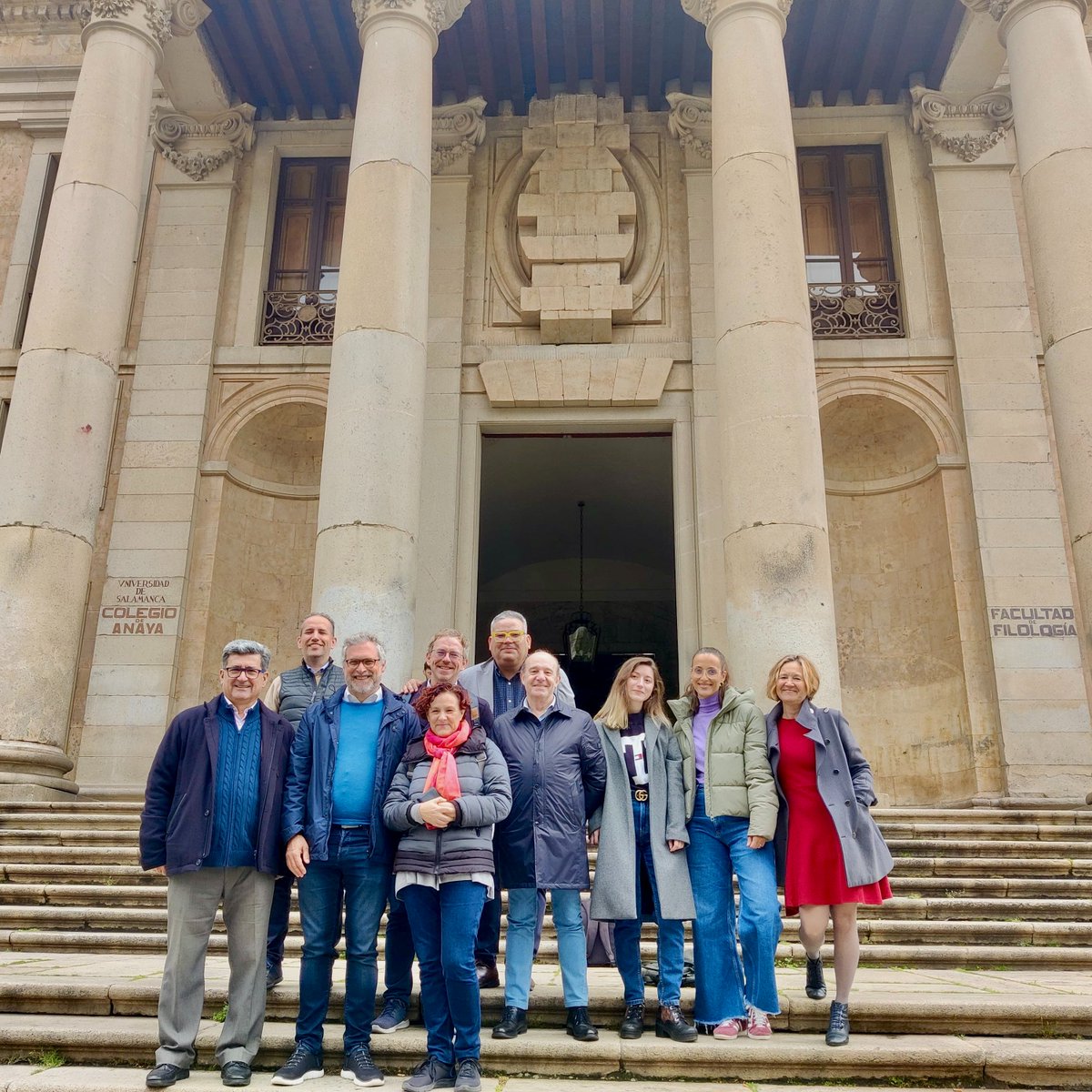 🇪🇸🇩🇪 | Today we say 👋 goodbye to our colleagues from @UniJena  Prof. Dr. Christoph Vatter and Thomas Schmidtgall, who have been researching and working for two months in the Faculty of Philology and the EC2U office.
We wish you a safe trip back to Jena! ❤️