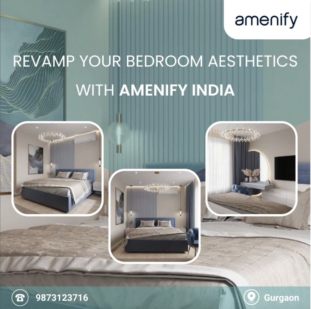 Revamp your bedroom aesthetics ✨

'Amenify India'
📍 Based in Gurugram
🤙🏼9873123716
We are bringing USA Quality in India.

#Bedroominterior #DesignerHome
#Interior123 #luxuryinteriors #luxuryhomes #ElegantDesign #AmenifyIndia