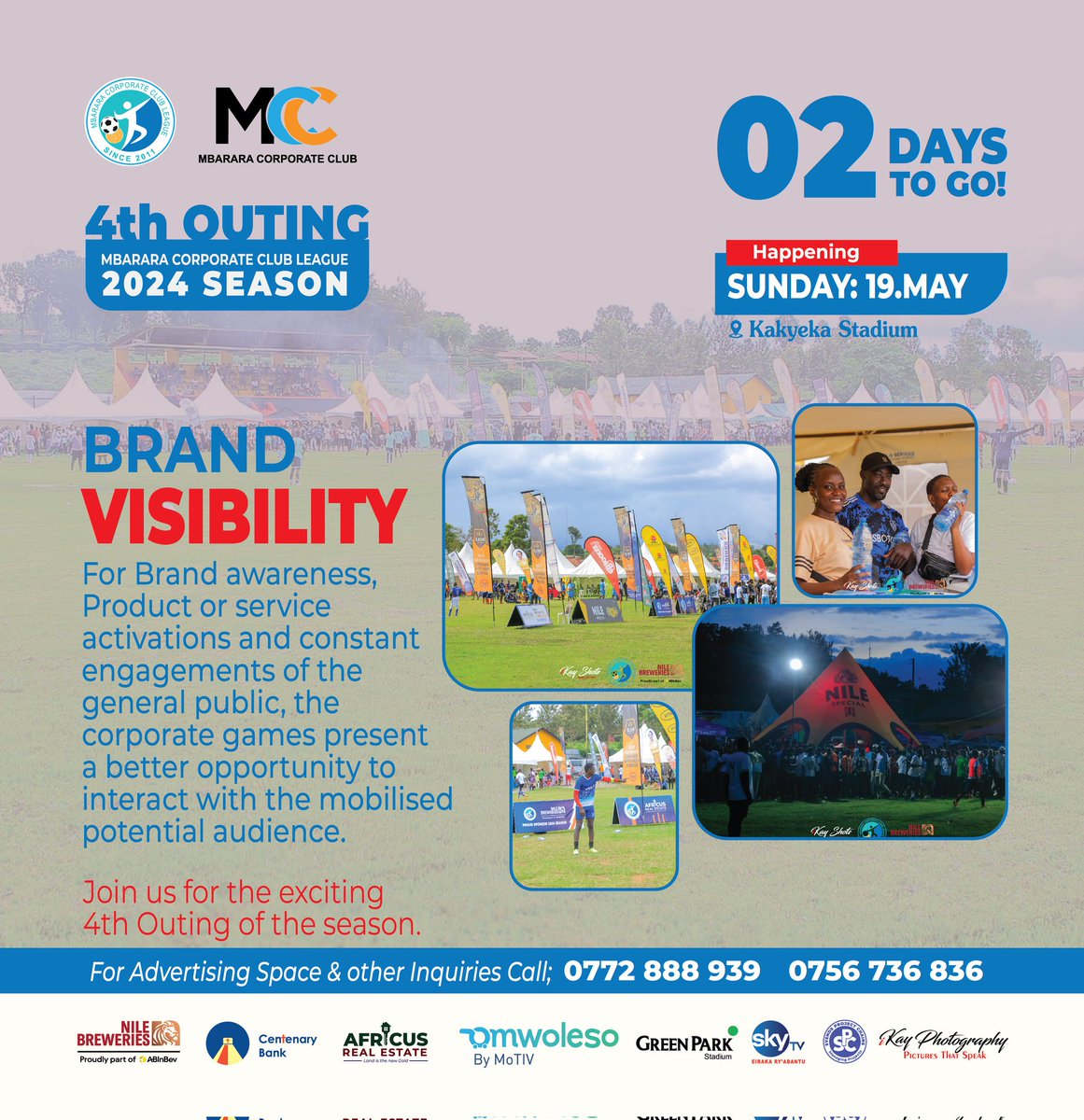 For brand awareness l, product or service activations and constant engagement with the general public, the Corporate league presents opportunities to interact with the mobilised potential audience. 
Join us for the #4THOUTING of #NBLMCCSeason24