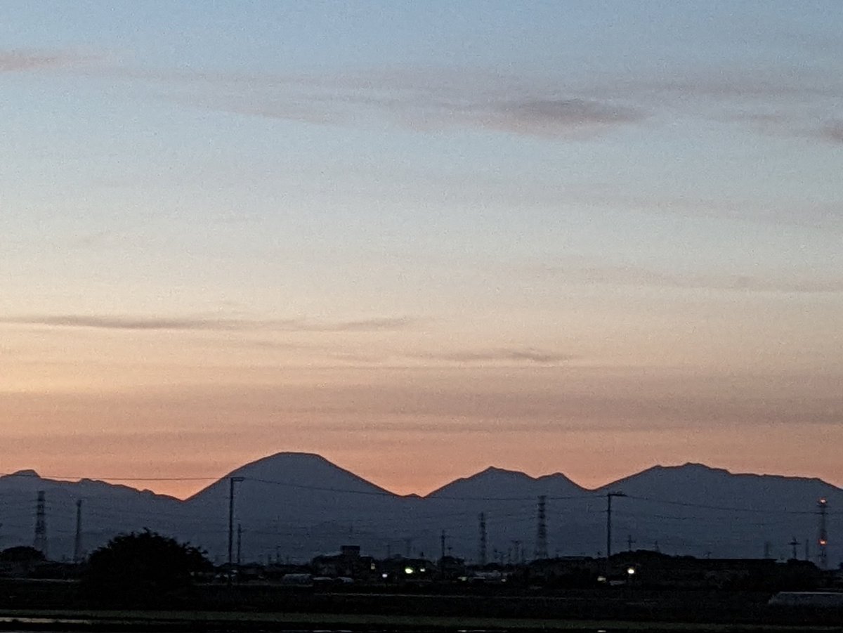 帰り道の夕空