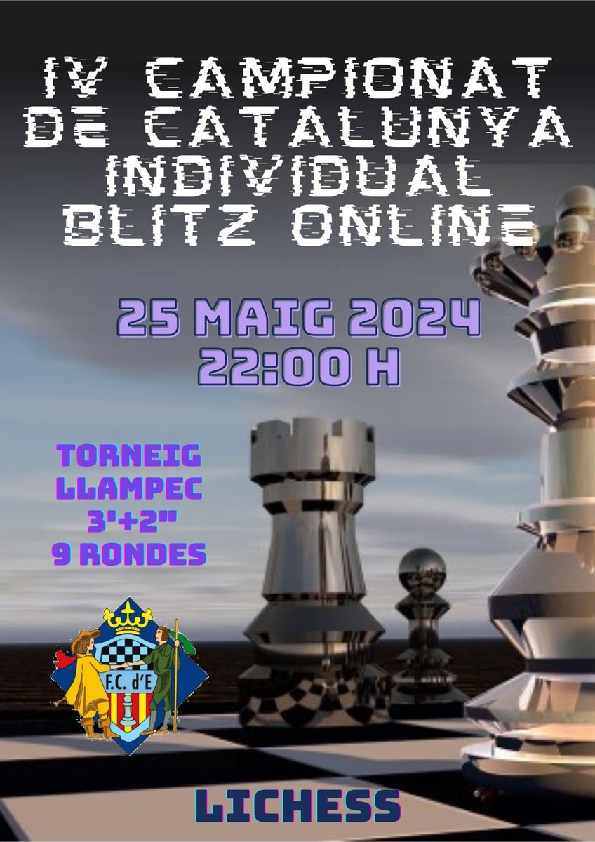 Bases del IV Campionat de Catalunya Individual Blitz Online. escacs.cat/index.php/publ…