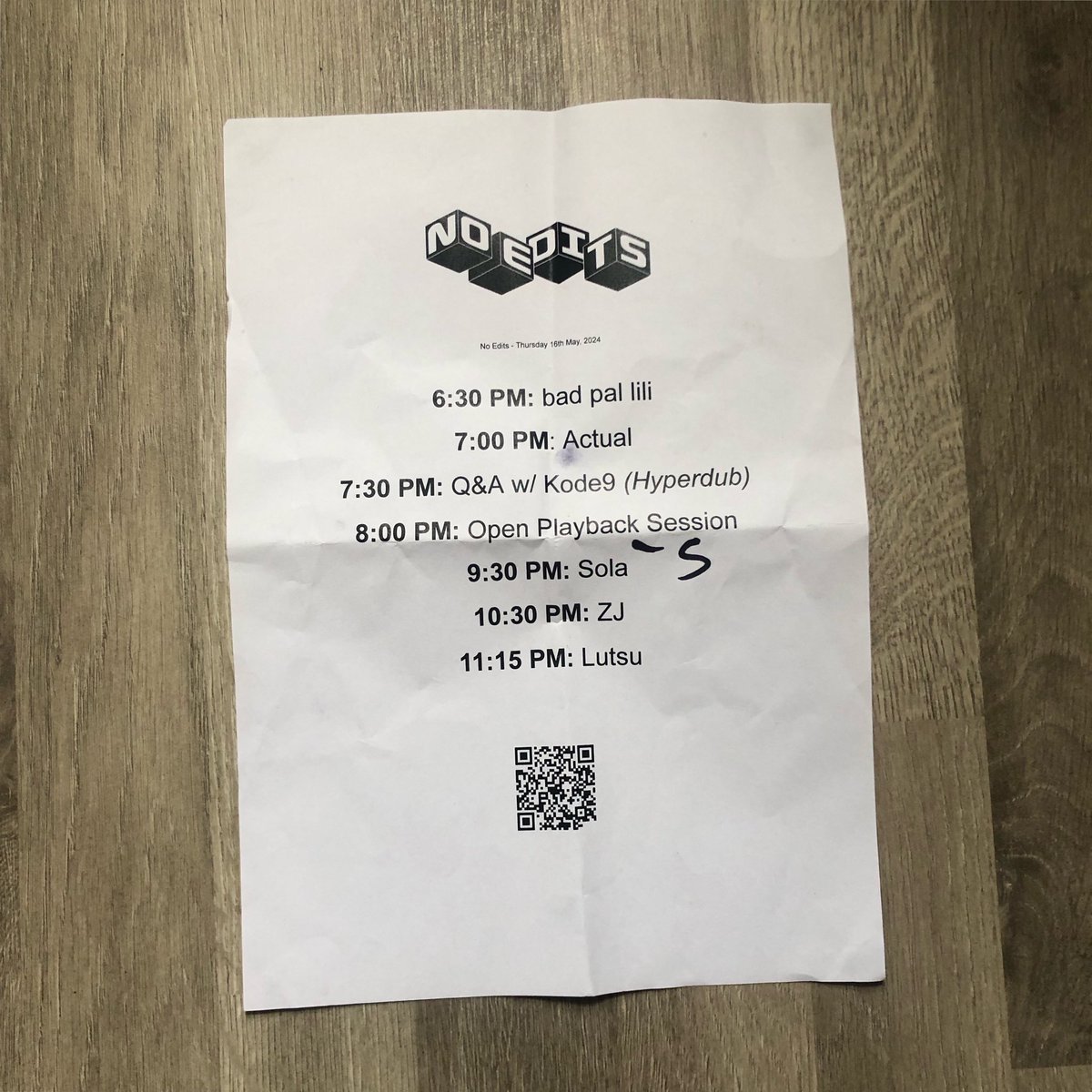 Another great session 🎲

Big thanks to Kode9 for coming through and sharing some gems with the crew,
all the DJs for soundtracking the evening and most importantly everyone who cans to hang out 🖤

we’re back on June 20th, sign up for updates 🗓️
bit.ly/NoEditsLondon