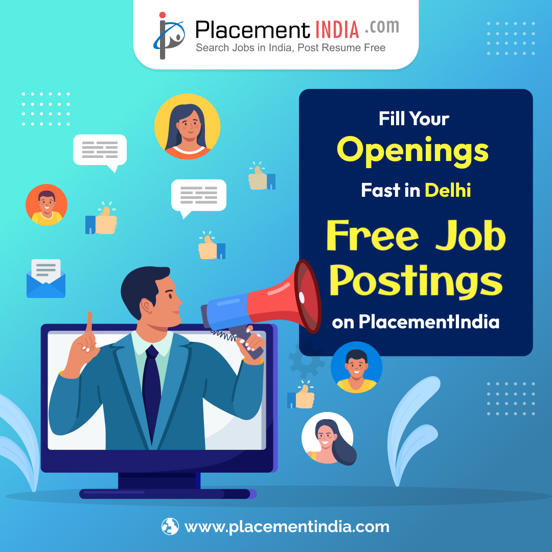 Fill Your Openings 💼 Fast in Delhi👇 Free Job Postings on PlacementIndia Post Your Jobs Today! placementindia.com/job-recruiters… #PlacementIndia #freehiring #recruitment #jobrecruiters #jobposting #jobs #jobsearch #jobsearching #jobseekers #joblisting #jobopportunities #jobvacancies
