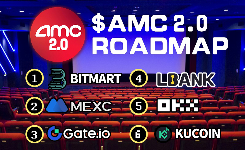 $AMC2.0 ROADMAP
<a href="/BitMartExchange/">BitMart</a>
@MEXC_Official
<a href="/Gate_io/">Gate.io</a>
<a href="/LBank_Exchange/">LBank.com</a>
<a href="/okx/">OKX</a>
<a href="/kucoincom/">KuCoin</a>
🏦💰💵💵🔥🚀
#AMC2 #AMC #BitMart #MEXC #Gateio #LBANK #OKX #KuCoin