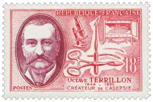 📆 17 mai 1844 naissance de Octave Terrillon #terrillon #medecine #Philatimbre 📌 Timbre : OCTAVE TERRILLON 1844-1895 CRÉATEUR DE L’ASEPSIE - YT n° 1097 - année 1957 🌐 en savoir plus : en.wikipedia.org/wiki/Octave_Te…