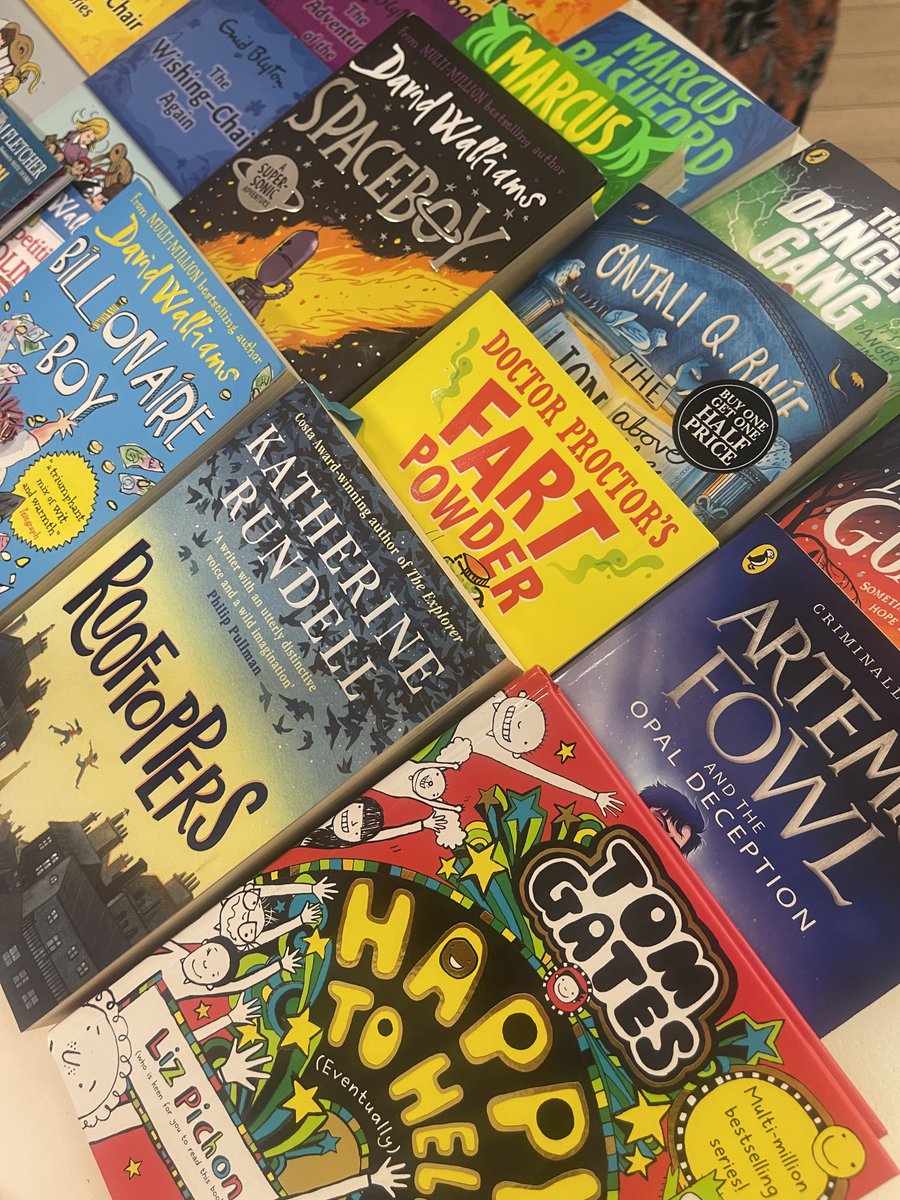 A wonderful collection of books we've received as we gear up for next week's Lighthouse Cinema screening of Matilda the Musical! 🎤 We believe that every child should have access to storytelling, so the young people can take as many as they desire next week 💙📚