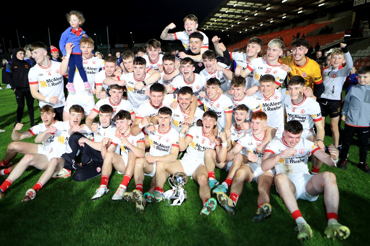 Ádh mór our Ulster champions in @EirGrid All-Ireland U20 Football Finals this weekend🏆

Sat 18 May, 2.15pm
U20B Final
@officialdowngaa 🟥⬛️ v Westmeath
Páirc Tailteann, Navan

Sun 19 May, 1pm
U20 Final
@TyroneGAALive ⬜️🟥 v Kerry
O'Moore Park, Portlaoise

#UlaidhAbú #Ulster2024