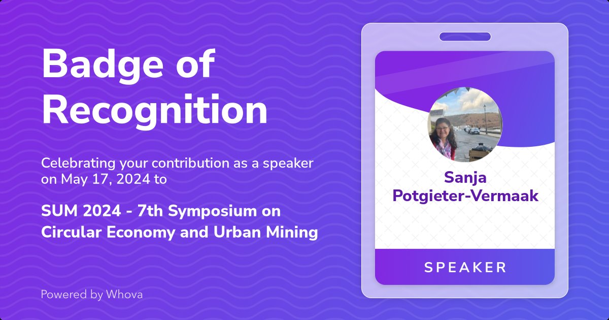 UkSanja's tweet photo. Thrilled to share that I just spoke at SUM 2024 - 7th Symposium on Circular Economy and Urban Mining! Big thanks to the organizers and everyone who joined the session.🌟 Your presence made it special!

 - via #Whova event app https://t.co/ZvgqzhSn4L