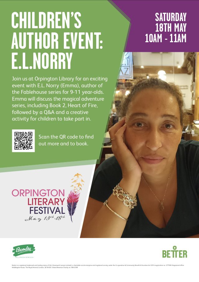 We are so looking forward to @elnorry_writer coming to #OrpingtonLibrary TOMORROW at 10.am & chatting to us about #Fablehouse. Don’t delay book here: orpingtonlibrary.eventbrite.co.uk @Orpington1st @Better_UK @EmpathyLabUK @LBofBromley @KidsBloomsbury