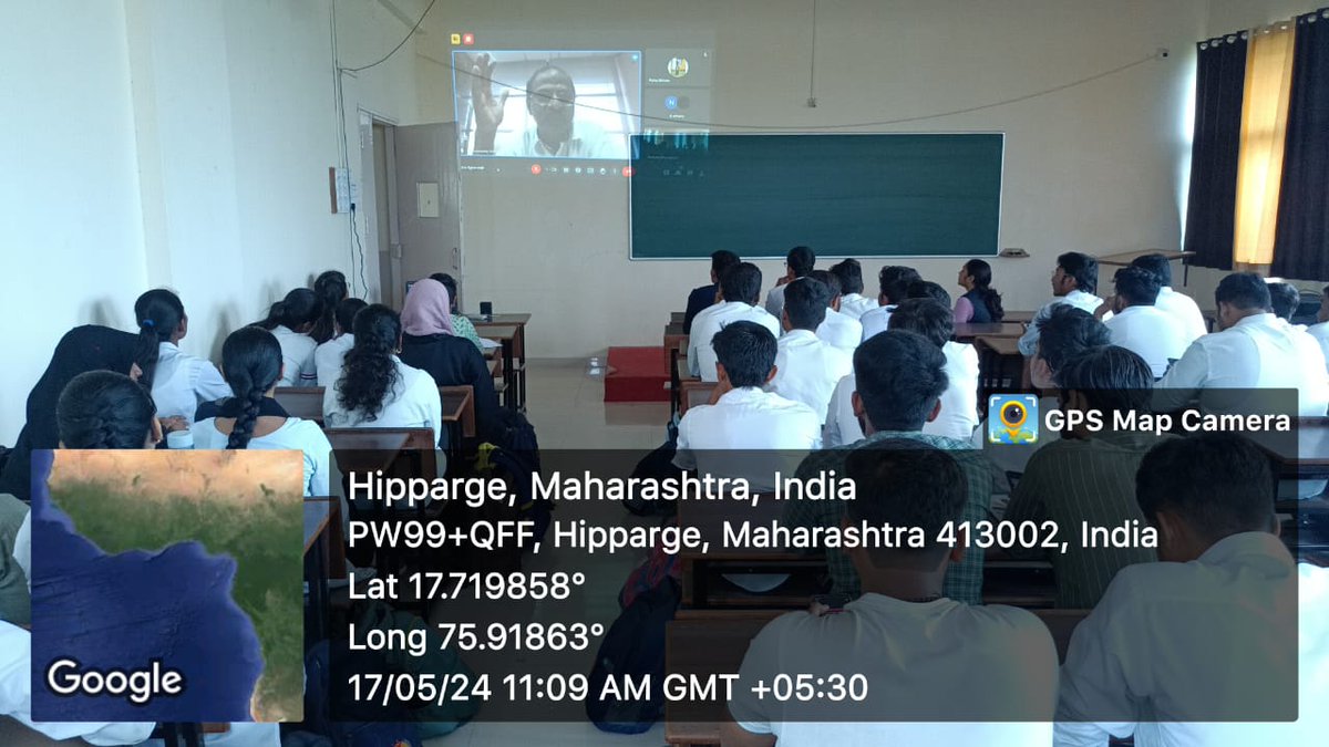 Department Electronics and Telecommunication Engineering
Date:17-5-24
Online Industry experts session on Internet of Things
Resource person: Dr.Y.S.Rao 
Director of Go Green Technology,Pvt ltd , Mumbai. 
Class:  TY ENTC
Total students attended: 43/63