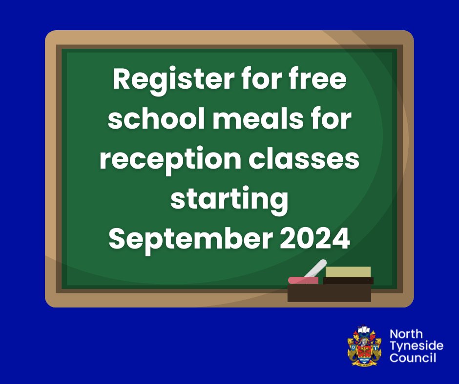 Is your child starting reception in September 2024? 👨‍🏫🍎 If you haven't already, you'll need to register for School Meals now 👉 my.northtyneside.gov.uk/cat.../238/fre…