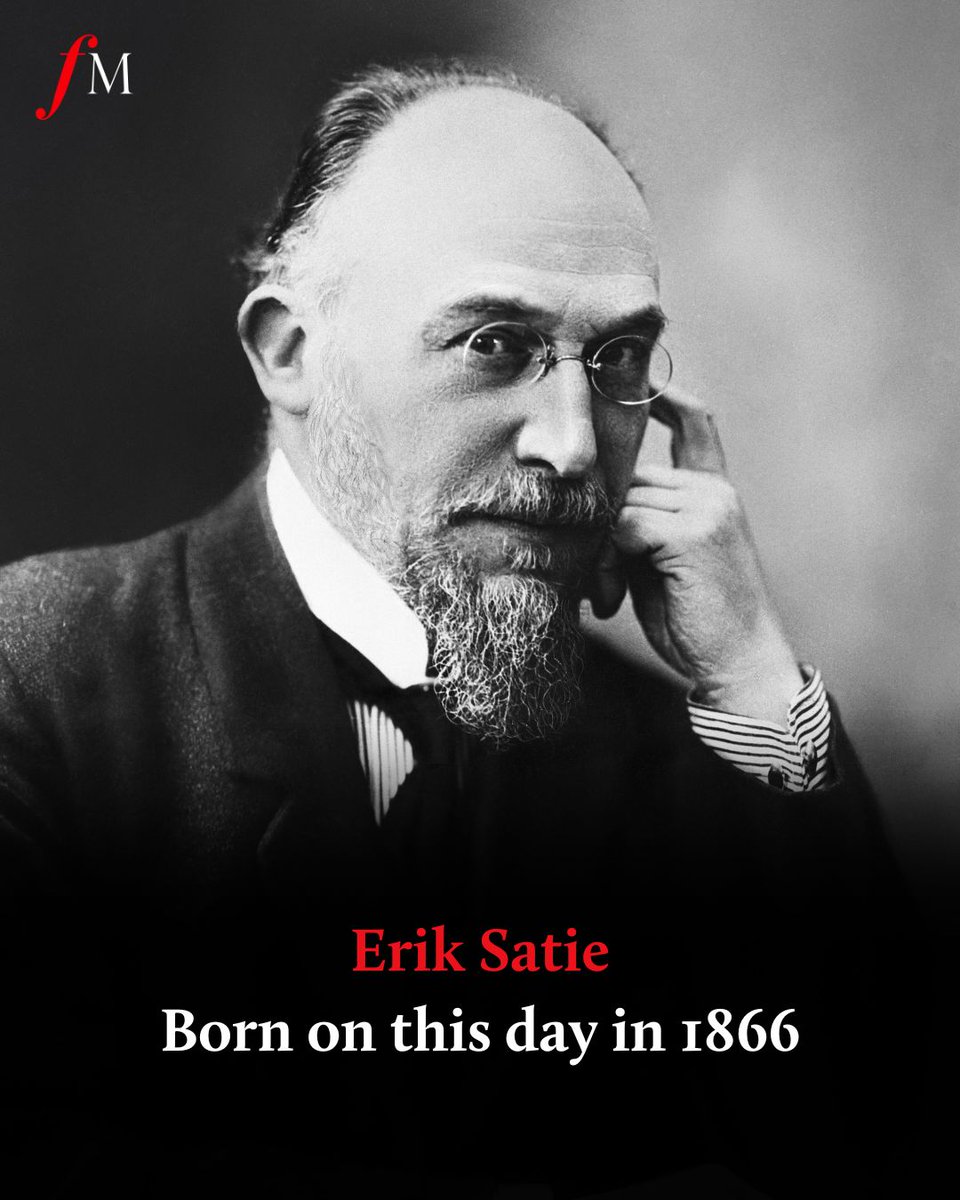 French composer Erik Satie, most famous for his achingly beautiful Gymnopédies, was born on this day 158 years ago. Happy birthday, Satie! ❤️