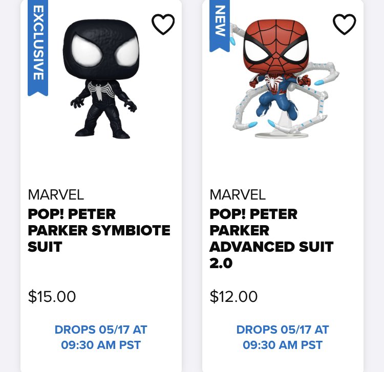 Peter Parker Symbiote Suit is dropping today!! #spiderman