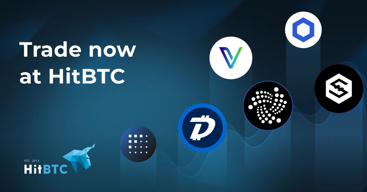 Trade TOP IoT Tokens on HitBTC, including: $VET - @vechainofficial $IOTA - @iota $FET - @Fetch_ai $LINK - @chainlink $IOST - @IOST_Official $DGB - @DigiByteCoin Trade with us now!