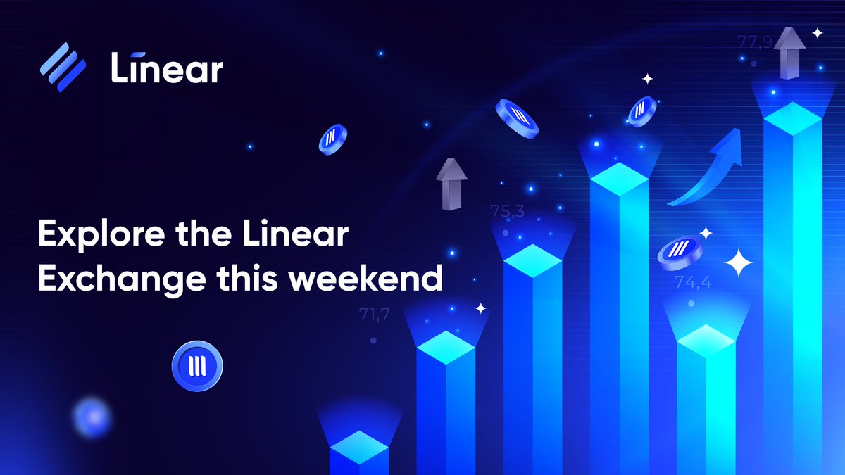 🚀 Happy Friday, #Linear Community! 📈 Ready to trade this weekend? Explore our #LinearExchange and stay ahead in the #crypto market. ➡️ Trade now: exchange.linear.finance $LINA #DeFi #BNBChain #BNB