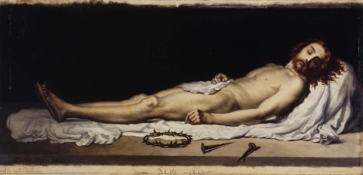 Le Christ mort, Adolphe-Henri Dubasty (French, 1814-1884) 1873 Oil on wood