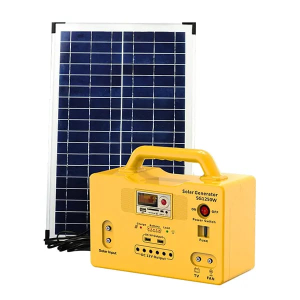 𝐒𝐎𝐋𝐀𝐑 𝐇𝐎𝐌𝐄 𝐒𝐘𝐒𝐓𝐄𝐌. ✅Solar Panel: 30W/18V, With 8m's cable ✅12V/17Ah Lead Acid Battery ✅12V 3Wx3pc & 5Wx3pc, 4m cable/ Switch ✅2 USB Phone charging ports ✅MP3 and Radio function ✅Charging time: 7-8 hours Has the capacity to power a 19',22',24' or 32' DC TV.