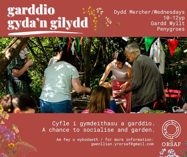 Garddio gyda’n gilydd Cyfle i gymdeithasu a garddio A chance to socialise and garden. #Garddio #Gardening